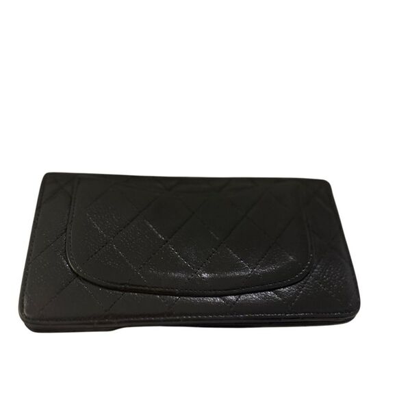 Chanel quilted black leather wallet - Picture 9 of 15